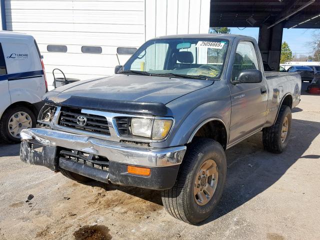 4TAPM62N5VZ289566 - 1997 TOYOTA TACOMA SILVER photo 2