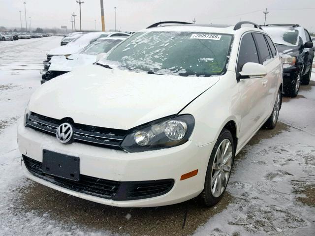 3VWPL7AJ0BM620575 - 2011 VOLKSWAGEN JETTA TDI WHITE photo 2