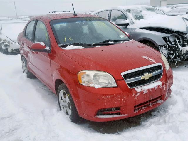 KL1TD56E59B609305 - 2009 CHEVROLET AVEO LS RED photo 1