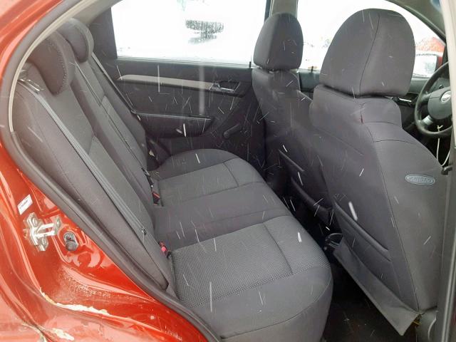 KL1TD56E59B609305 - 2009 CHEVROLET AVEO LS RED photo 6