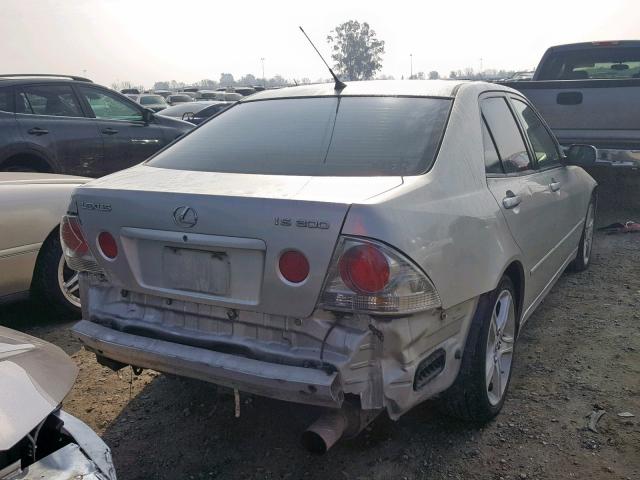 JTHBD182010006499 - 2001 LEXUS IS 300 SILVER photo 4