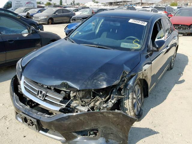 1HGCR2F38FA182292 - 2015 HONDA ACCORD LX BLACK photo 2