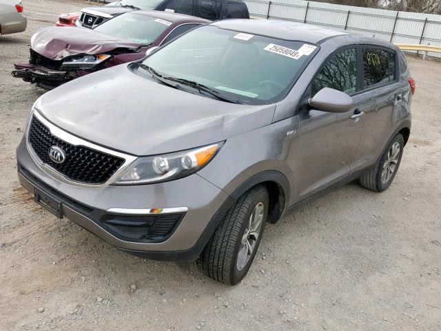 KNDPBCAC3E7614705 - 2014 KIA SPORTAGE GRAY photo 2