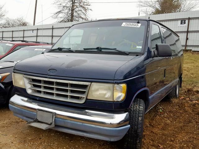 1FMEE11N5NHA28341 - 1992 FORD ECONOLINE BLUE photo 2