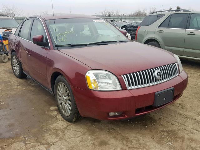 1MEHM42136G610767 - 2006 MERCURY MONTEGO PR MAROON photo 1