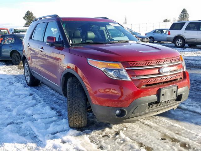 1FM5K8F8XDGC62807 - 2013 FORD EXPLORER L RED photo 1