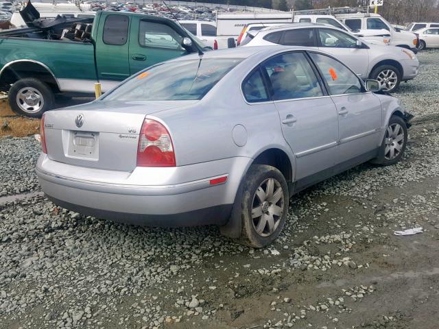 WVWTH63B93P247647 - 2003 VOLKSWAGEN PASSAT GLX SILVER photo 4