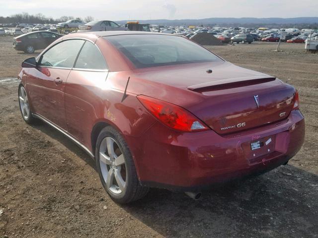 1G2ZH361784113907 - 2008 PONTIAC G6 GT MAROON photo 3