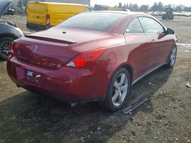 1G2ZH361784113907 - 2008 PONTIAC G6 GT MAROON photo 4