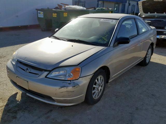 1HGEM22512L004303 - 2002 HONDA CIVIC LX TAN photo 2