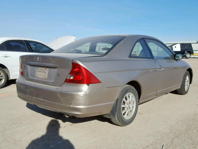 1HGEM22512L004303 - 2002 HONDA CIVIC LX TAN photo 4