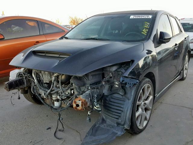 JM1BL1K32B1382882 - 2011 MAZDA SPEED 3 BLACK photo 2