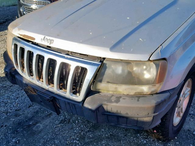 1J4GX48S33C595110 - 2003 JEEP GRAND CHER SILVER photo 9