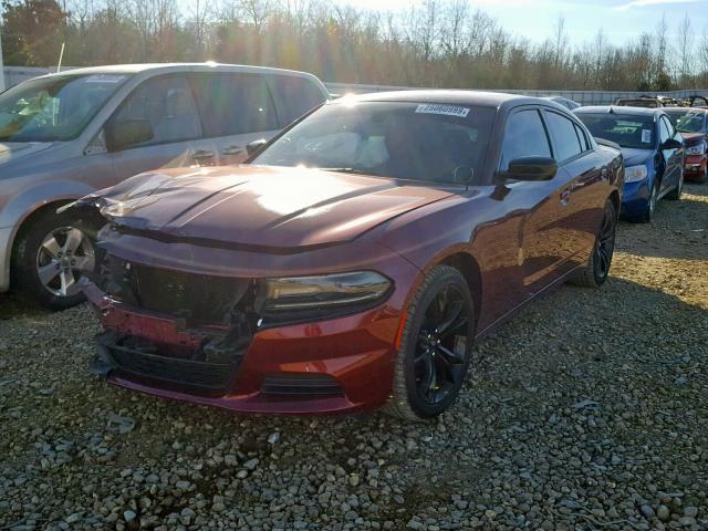 2C3CDXBG9JH247829 - 2018 DODGE CHARGER SX BURGUNDY photo 2