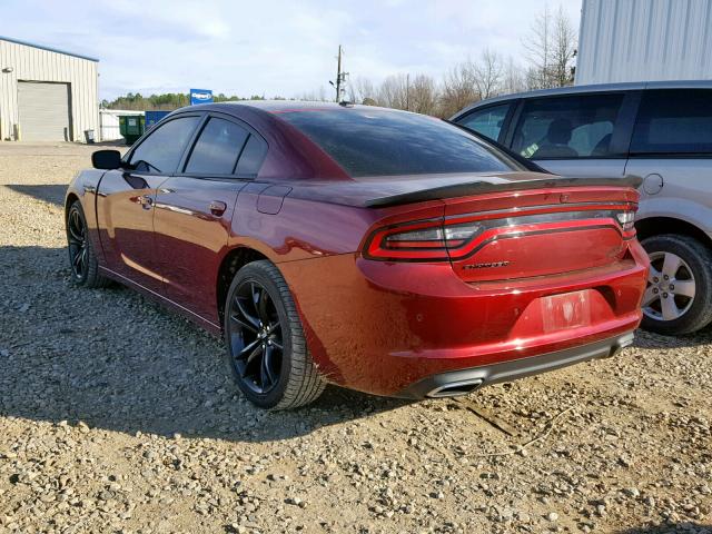 2C3CDXBG9JH247829 - 2018 DODGE CHARGER SX BURGUNDY photo 3