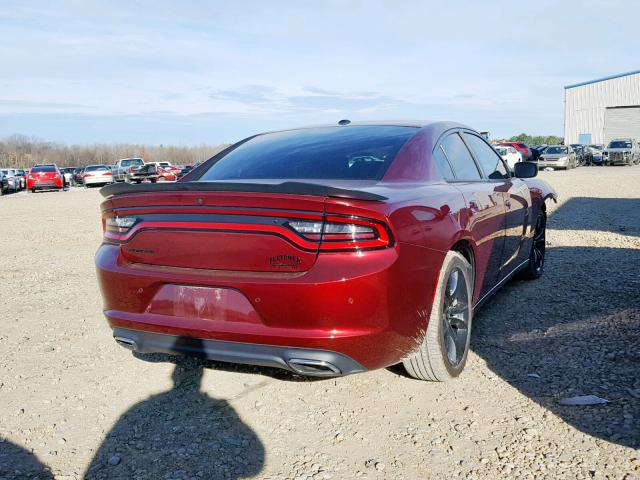 2C3CDXBG9JH247829 - 2018 DODGE CHARGER SX BURGUNDY photo 4