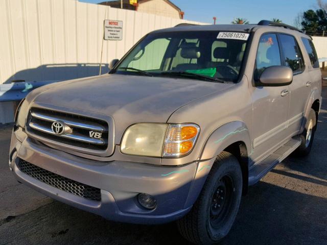 5TDZT38A61S037629 - 2001 TOYOTA SEQUOIA LI BROWN photo 2