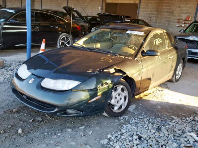 1G8ZY12751Z282868 - 2001 SATURN SC2 GREEN photo 2