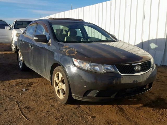 KNAFU4A26A5285052 - 2010 KIA FORTE EX BLACK photo 1