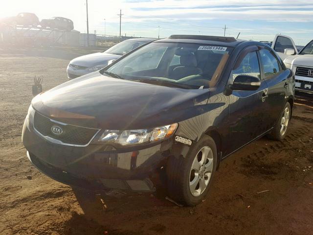 KNAFU4A26A5285052 - 2010 KIA FORTE EX BLACK photo 2