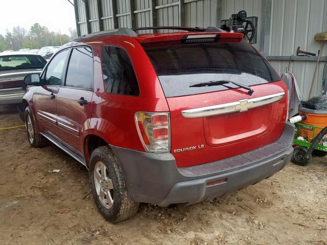 2CNDL13F356197996 - 2005 CHEVROLET EQUINOX LS RED photo 3