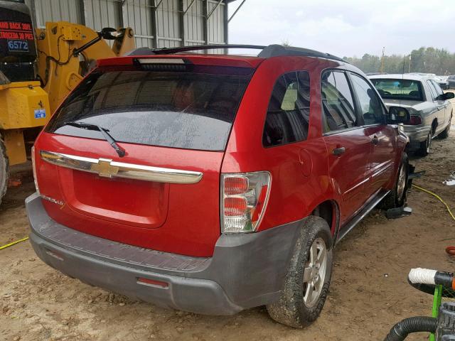 2CNDL13F356197996 - 2005 CHEVROLET EQUINOX LS RED photo 4