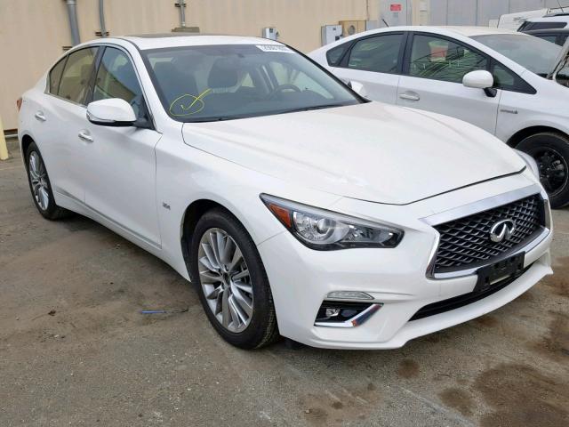 JN1EV7AR4JM440751 - 2018 INFINITI Q50 LUXE WHITE photo 1