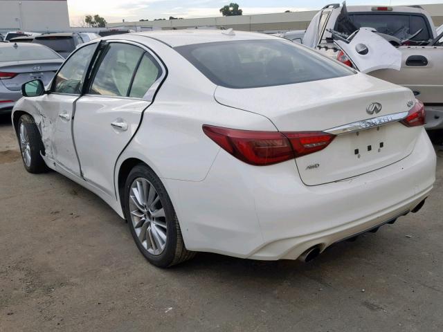 JN1EV7AR4JM440751 - 2018 INFINITI Q50 LUXE WHITE photo 3