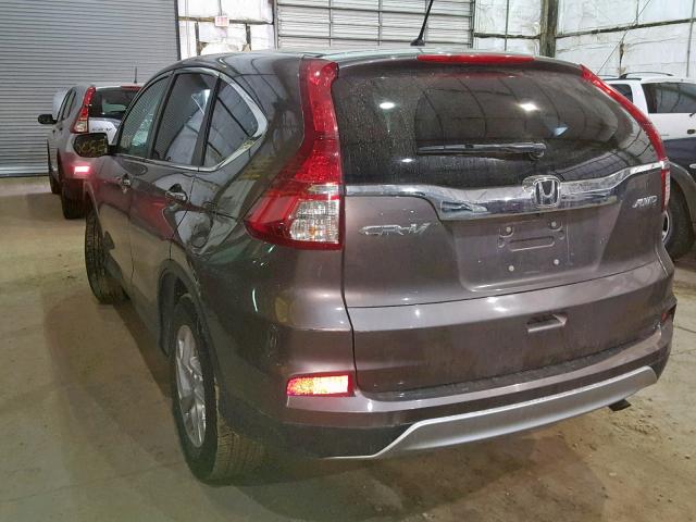 2HKRM4H52FH631654 - 2015 HONDA CR-V EX GRAY photo 3