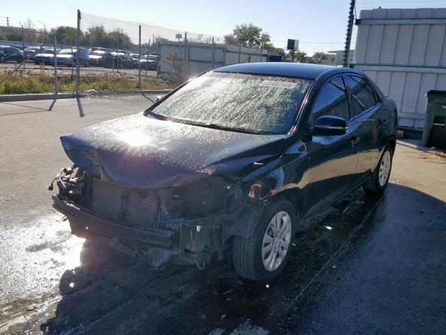 KNAFU4A26D5717224 - 2013 KIA FORTE EX BLACK photo 2