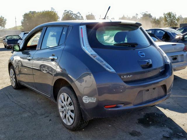 1N4AZ0CP3DC417237 - 2013 NISSAN LEAF S GRAY photo 3