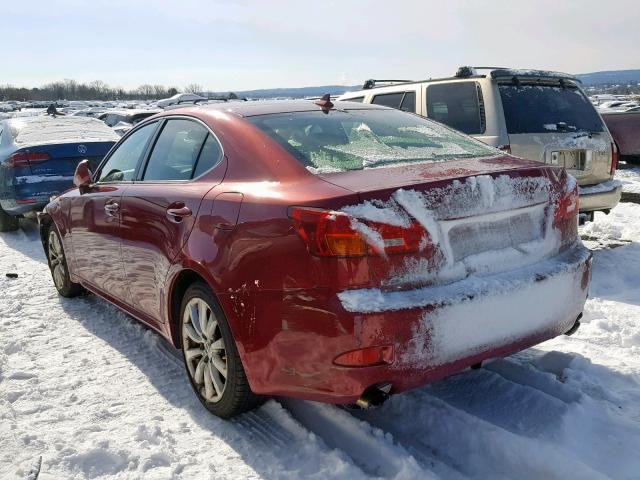 JTHCK262882027599 - 2008 LEXUS IS 250 RED photo 3