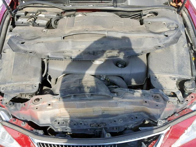 JTHCK262882027599 - 2008 LEXUS IS 250 RED photo 7