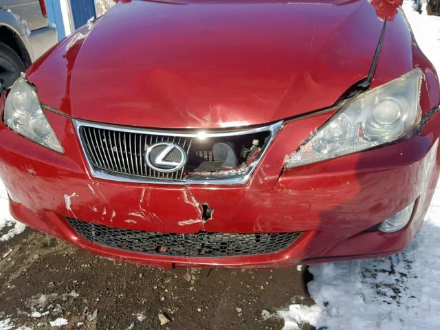 JTHCK262882027599 - 2008 LEXUS IS 250 RED photo 9