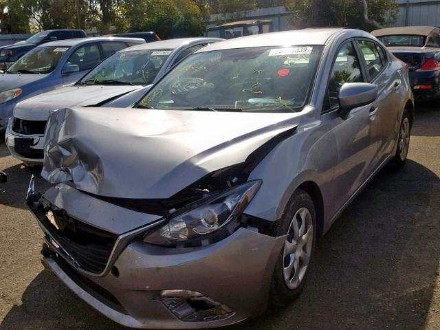 3MZBM1U7XFM232456 - 2015 MAZDA 3 SPORT SILVER photo 2