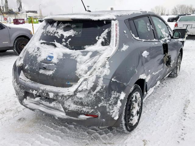 1N4AZ0CP6FC302831 - 2015 NISSAN LEAF S GRAY photo 4