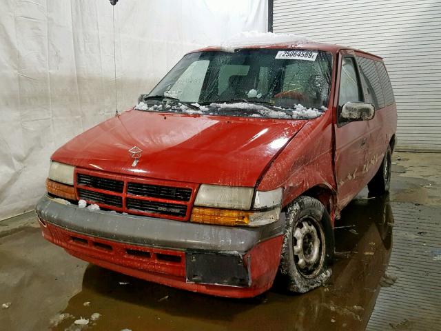 2B4GH2539RR527573 - 1994 DODGE CARAVAN RED photo 2