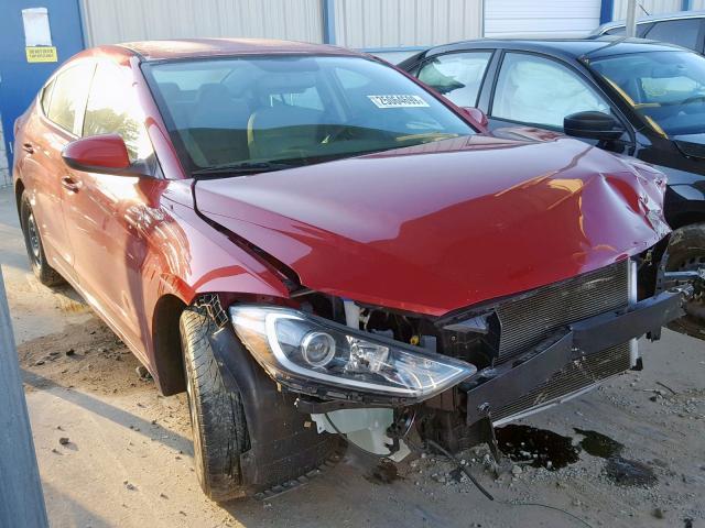 KMHD74LF1HU110141 - 2017 HYUNDAI ELANTRA SE RED photo 1