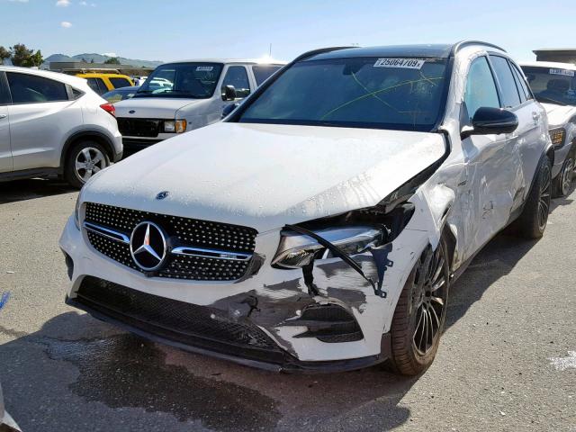 WDC0G6EB2JF428220 - 2018 MERCEDES-BENZ GLC 43 4MA WHITE photo 2