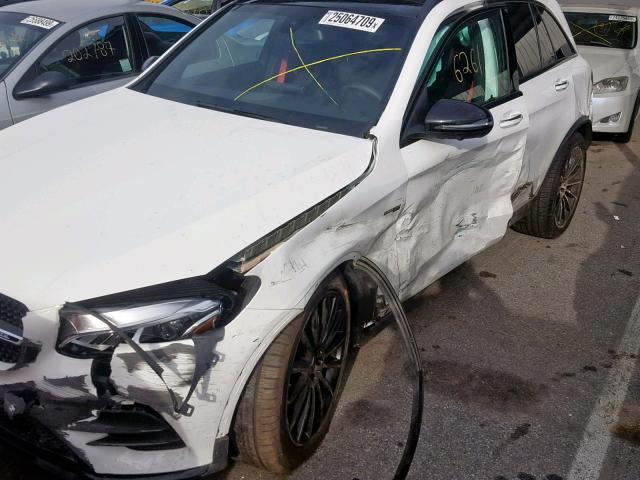 WDC0G6EB2JF428220 - 2018 MERCEDES-BENZ GLC 43 4MA WHITE photo 9