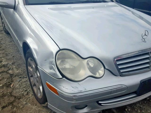 WDBRF92H36F747707 - 2006 MERCEDES-BENZ C GENERATI SILVER photo 9