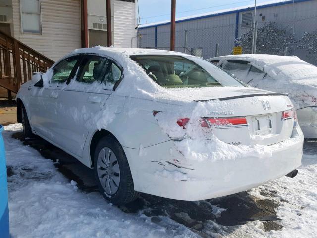 1HGCP2F3XCA114156 - 2012 HONDA ACCORD LX WHITE photo 3