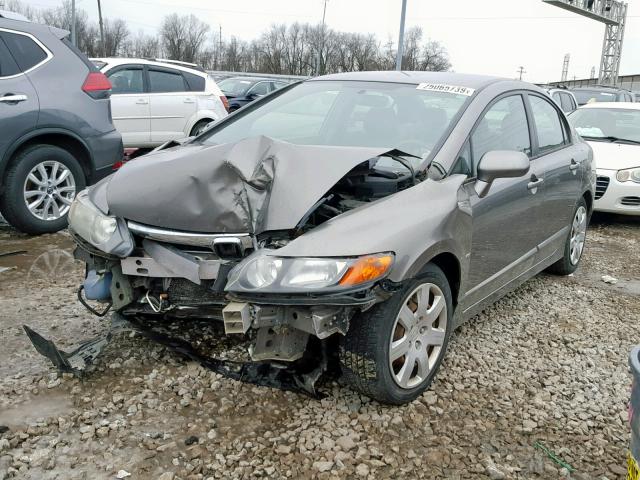 1HGFA16536L141928 - 2006 HONDA CIVIC LX GRAY photo 2