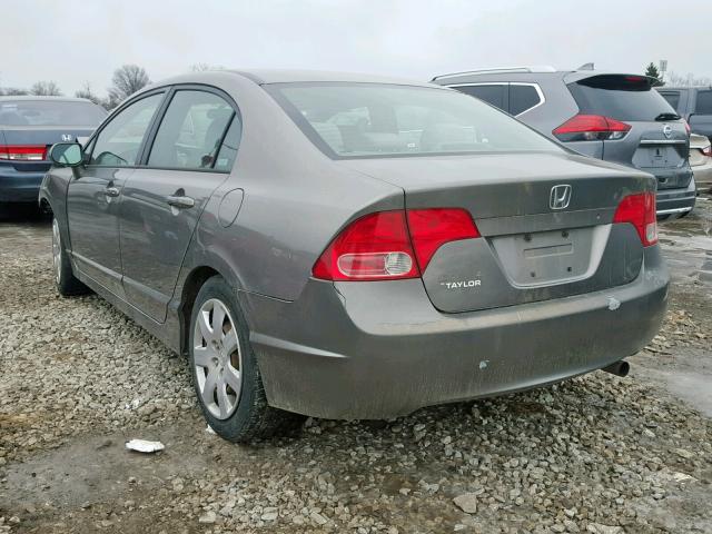 1HGFA16536L141928 - 2006 HONDA CIVIC LX GRAY photo 3