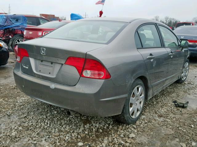 1HGFA16536L141928 - 2006 HONDA CIVIC LX GRAY photo 4