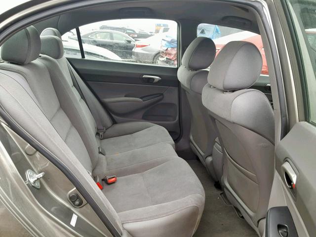 1HGFA16536L141928 - 2006 HONDA CIVIC LX GRAY photo 6