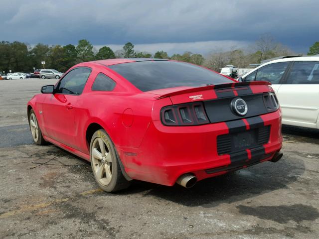 1ZVBP8CF6D5276529 - 2013 FORD MUSTANG GT RED photo 3