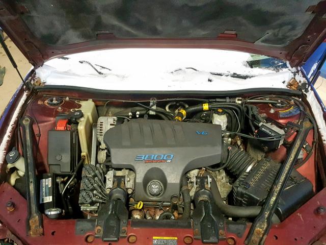 1G2WP52K63F110977 - 2003 PONTIAC GRAND PRIX MAROON photo 7