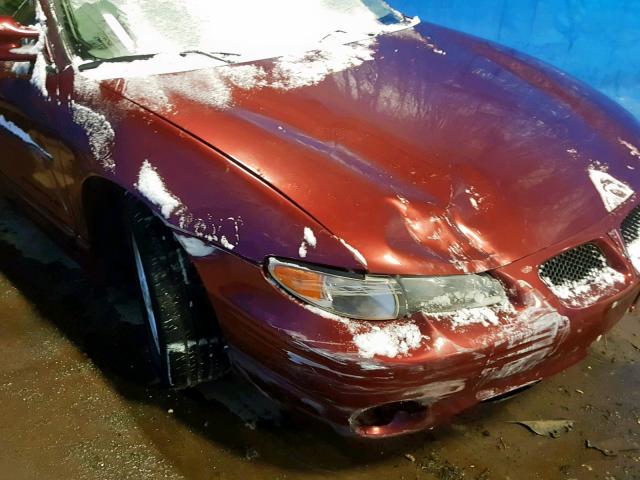 1G2WP52K63F110977 - 2003 PONTIAC GRAND PRIX MAROON photo 9