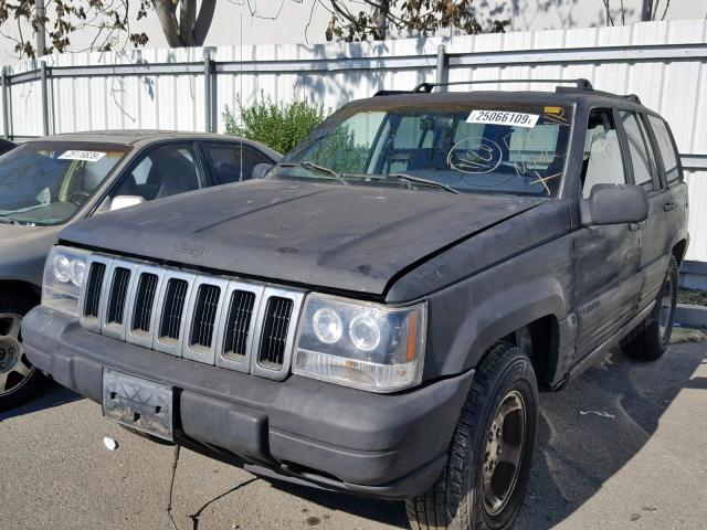 1J4GZ58S6VC581608 - 1997 JEEP GRAND CHER BLACK photo 2